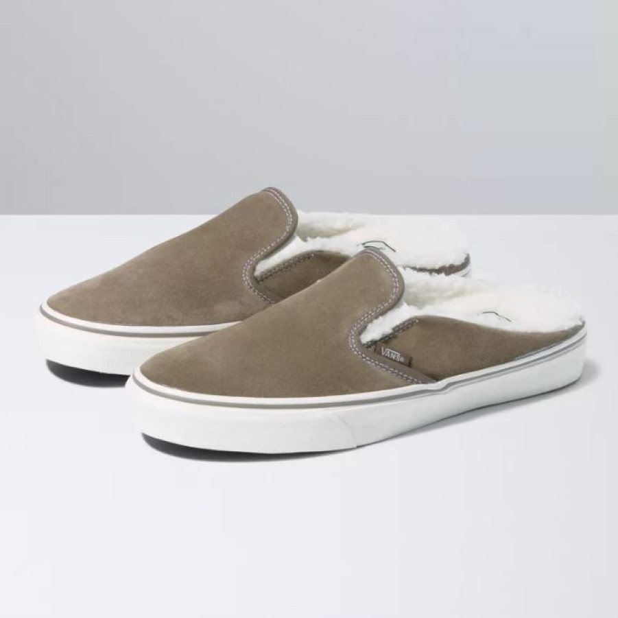 Clothing * | Vans Sale Cozy Classic Sherpa Mule Sf Walnut And Marshmellow