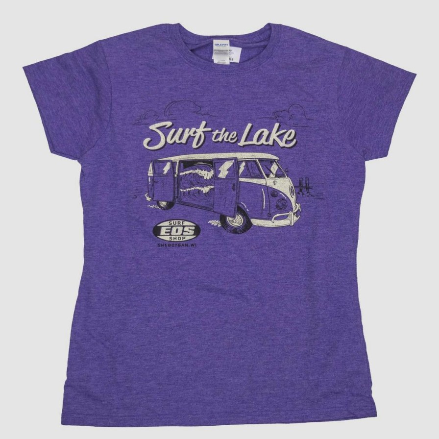 Clothing * | Eos Surf Shop Womens Surf The Lake Shirt- Purple Women'S