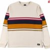 Clothing * | Vans Men'S Lynwood Stripe Long Sleeve Shirt Oatmeal