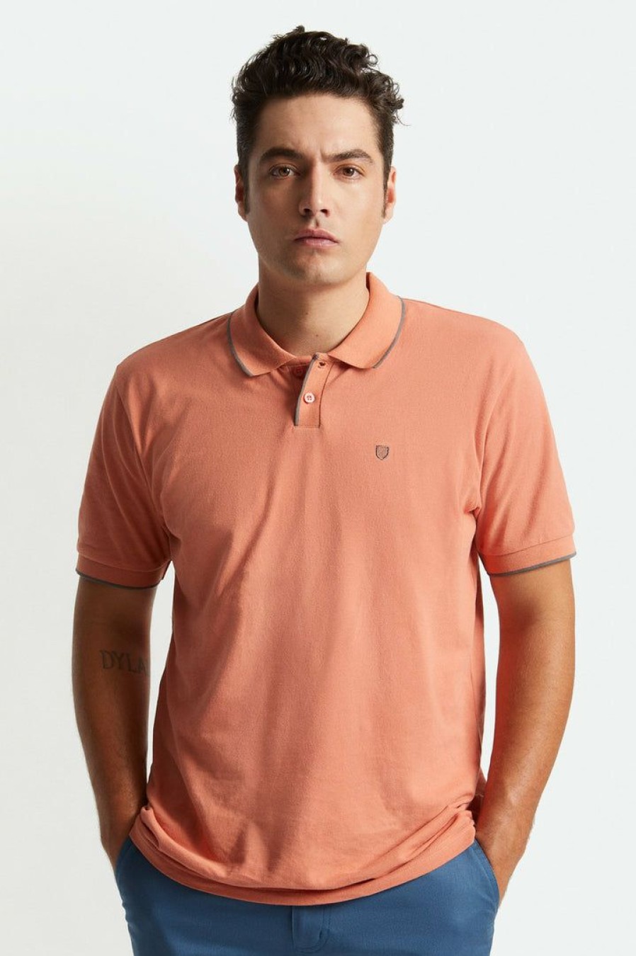 Clothing * | Brixton Proper S/S Polo Knit