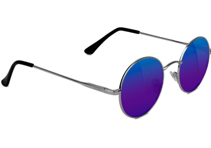 Clothing * | Glassy Jaws Premium Polarized Silver/Blue Mirro Accessories