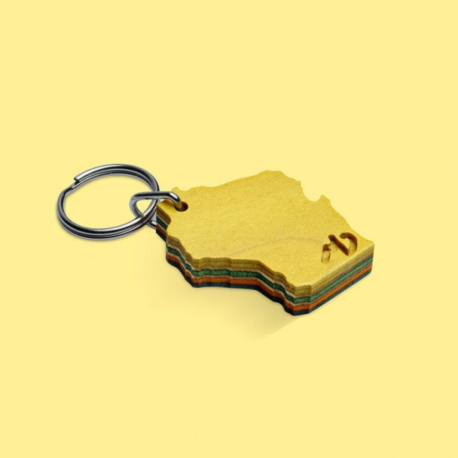 Clothing * | Md Custom Woodworks Accessories Md Woodworks "Wisconsin" Key Chain