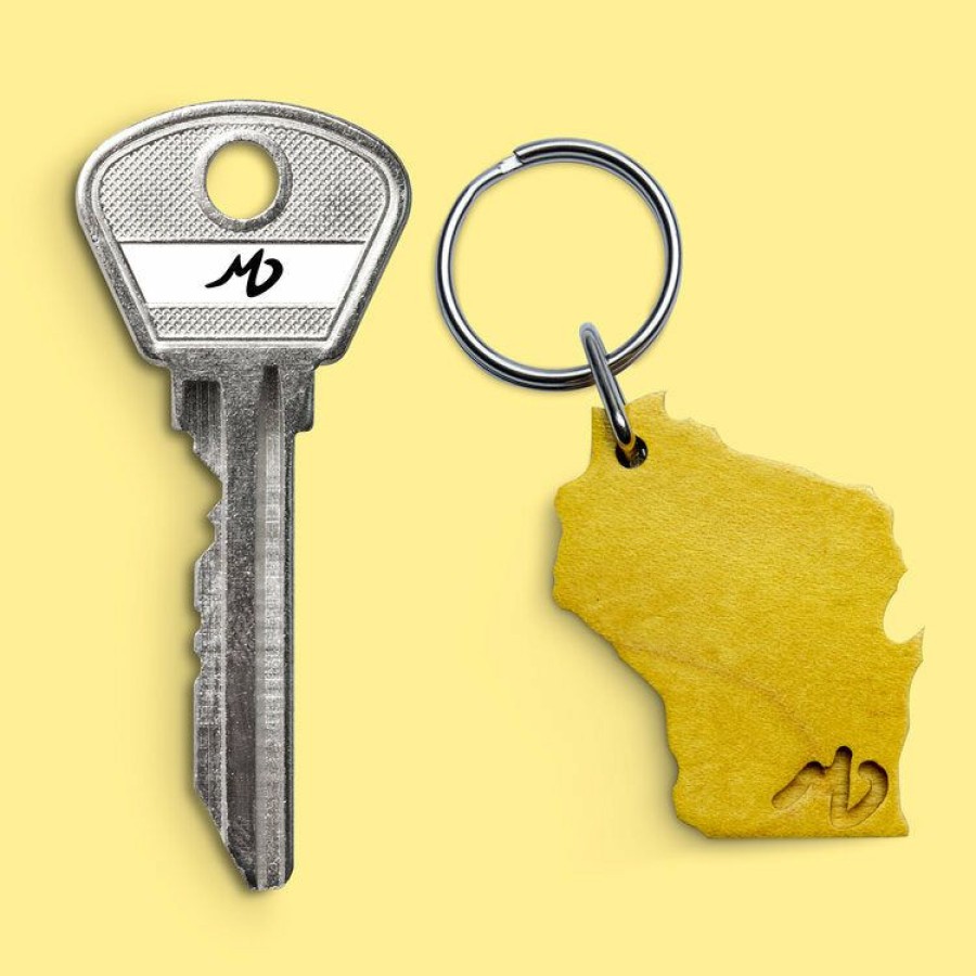 Clothing * | Md Custom Woodworks Accessories Md Woodworks "Wisconsin" Key Chain