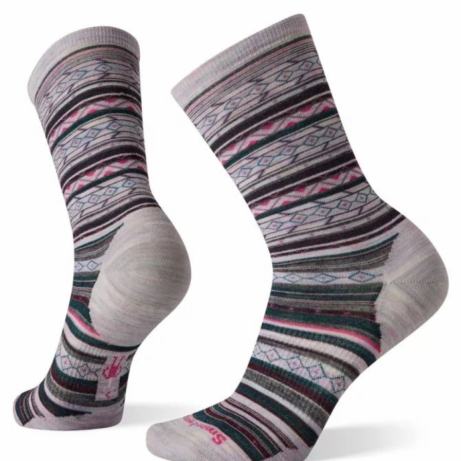 Clothing * | Smartwool Accessories Women'S Everyday Zig Zag Valley Crew Socks Purple Eclipse