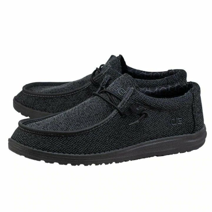 Footwear * | Hey Dude Wally Sox Micro Total Black All Footwear