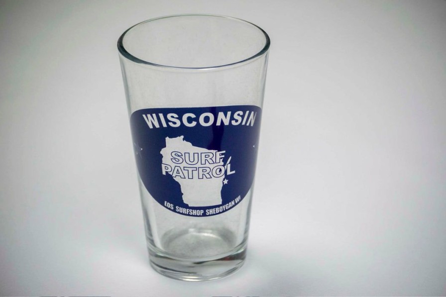 Clothing * | Eos Surf Shop Wisconsin Surf Patrol Pint Glass Accessories