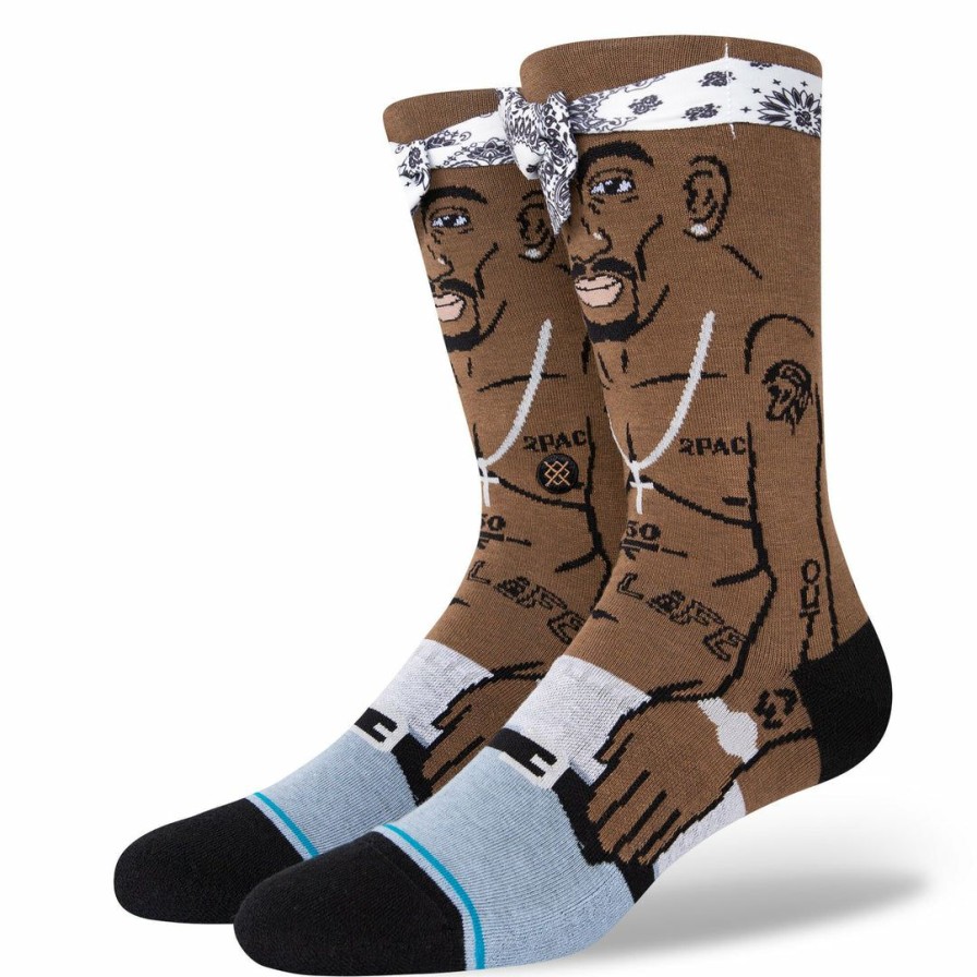 Clothing * | Accessories Stance Tupac Resurrected Crew Socks