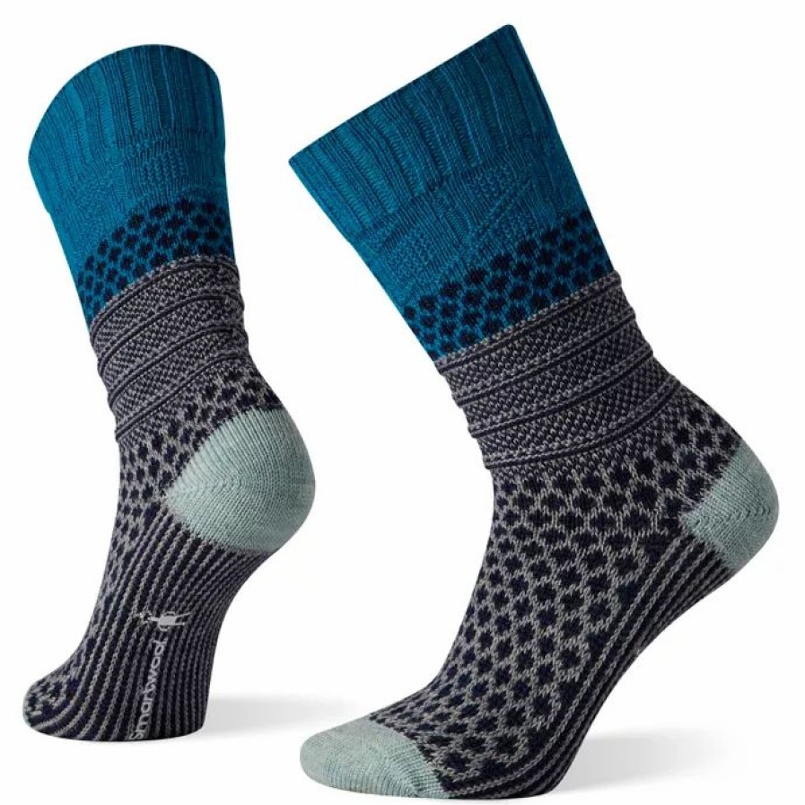 Clothing * | Smartwool Accessories Women'S Everyday Popcorn Cable Crew Socks Ocean Abyss