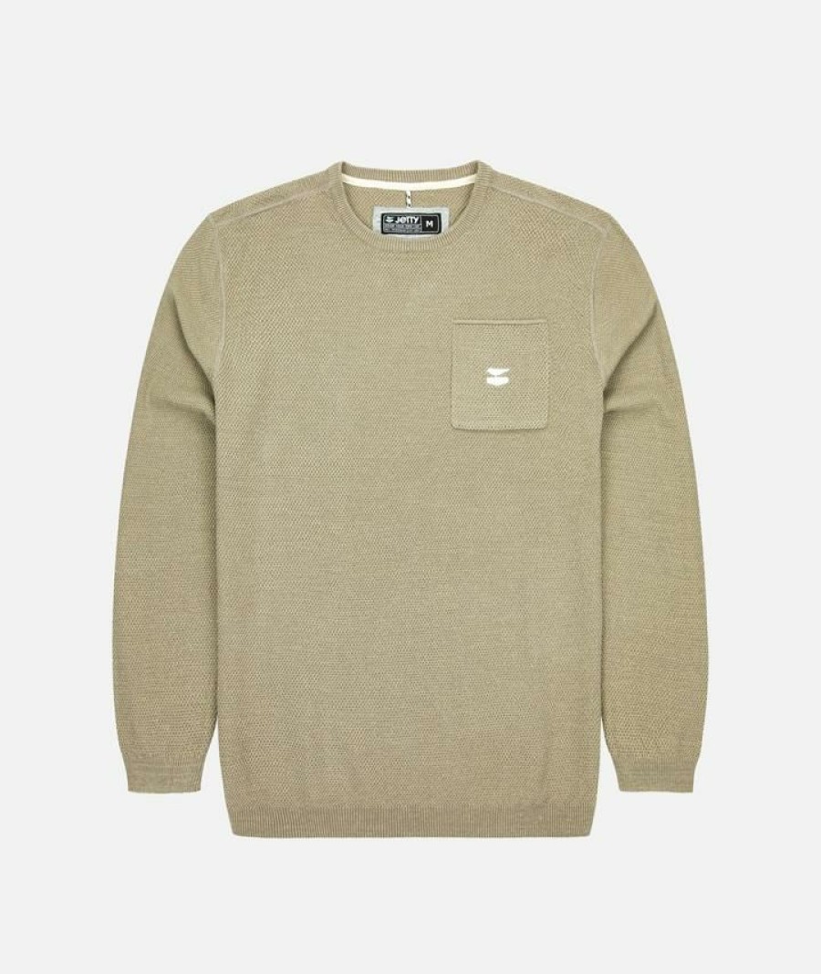 Clothing * | Jetty Men'S The Brine Sweater Tan