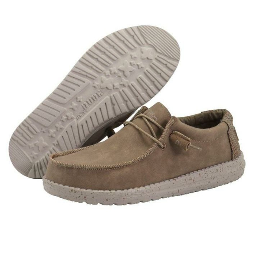 Footwear * | Hey Dude All Footwear Wally Recycled Leather Travertine