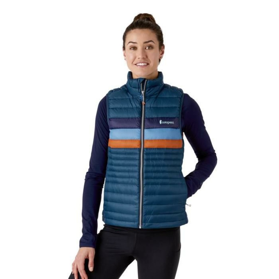 Clothing * | Cotopaxi Fuego Down Vest Women'S Indigo Stripes