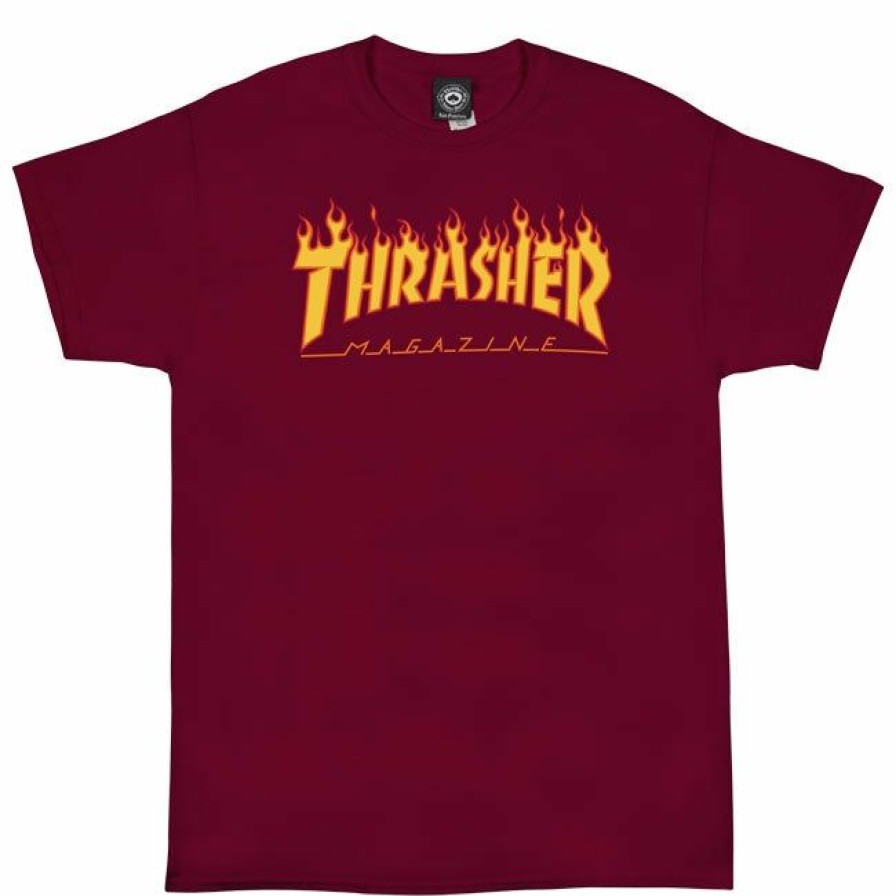 Clothing * | Thrasher Flame Tee Men'S Cardinal Red