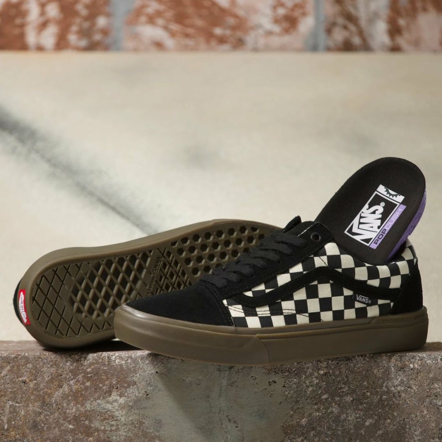 Footwear * | Vans All Footwear Checkerboard Bmx Old Skool Black And Dark Gum