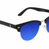 Clothing * | Glassy Morrison Premium Polarized Sunglasses Matte Black & Blue Mirror