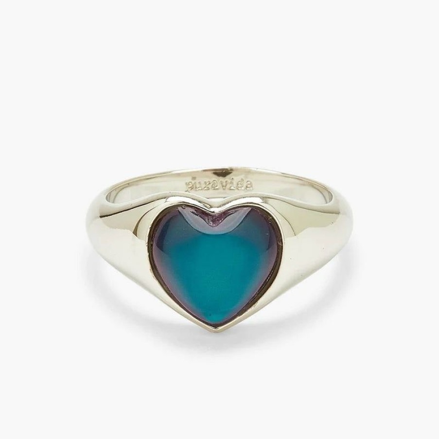 Clothing * | Pura Vida Accessories Heart Mood Ring