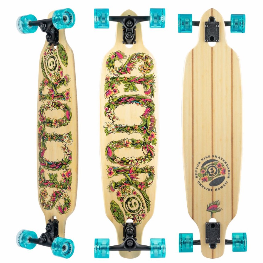 Skateboard * | Longboard Completes Fractal Floral Sector 9 Longboard Complete