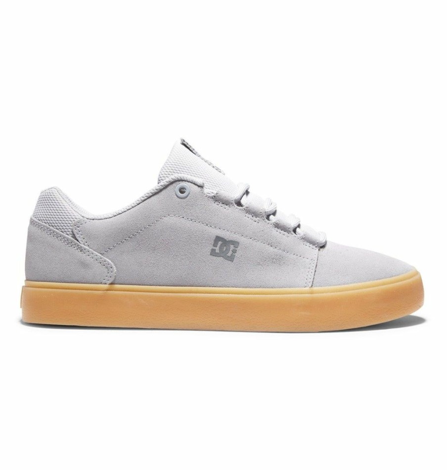 Clothing * | Dc Shoes Sale Hyde Suede Skate Shoes Frost Grey