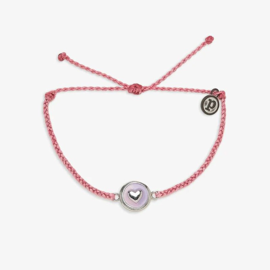 Clothing * | Pura Vida Accessories Ombre Heart Charm Bracelet