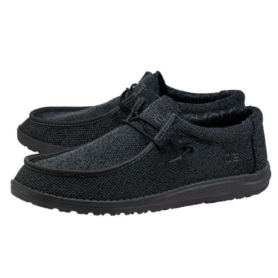 Footwear * | Hey Dude Wally Sox Funk Jet Black All Footwear