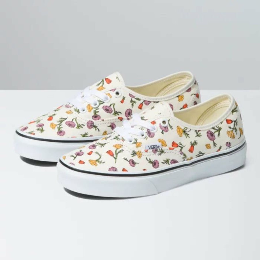 Footwear * | Vans Authentic Poppy Floral Cream All Footwear