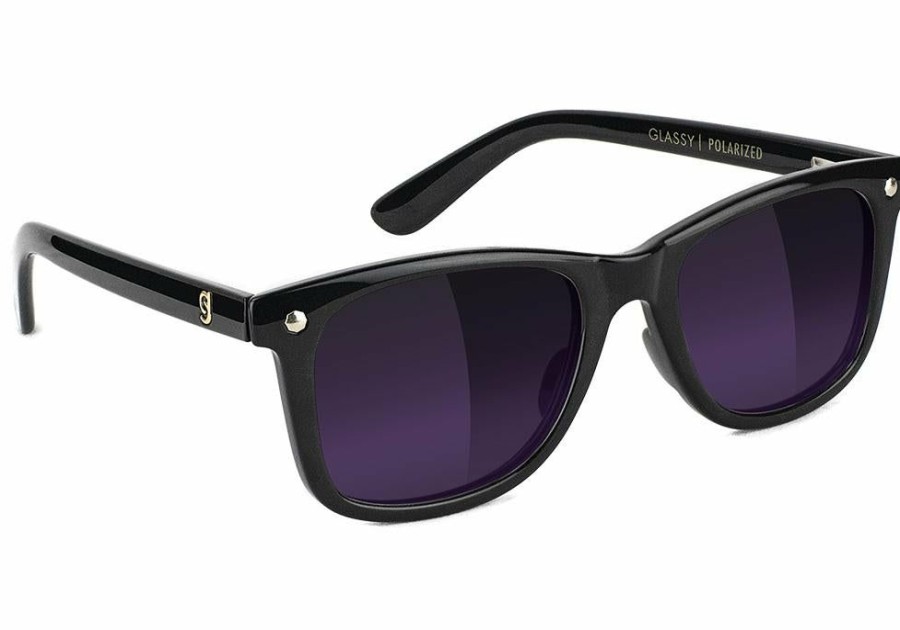 Clothing * | Glassy Mikemo Premium Polarized Black/Purple Smoke Sale