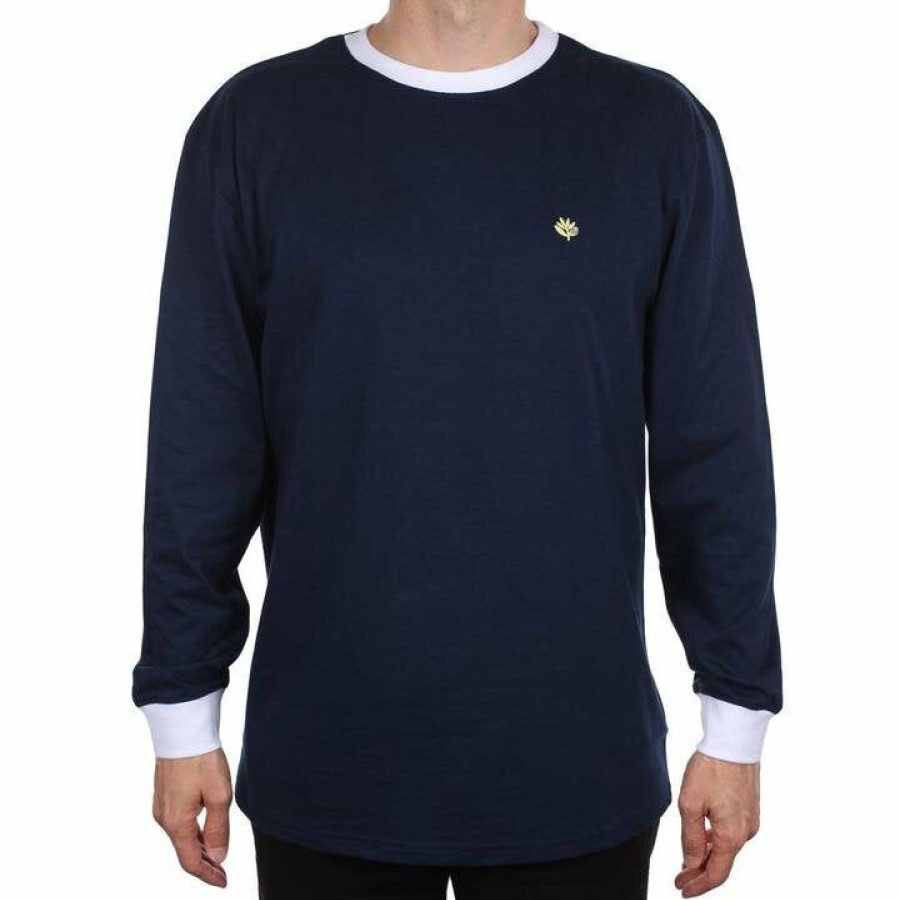 Clothing * | Magenta Men'S Skateboards Brode Longsleeve Tee Navy