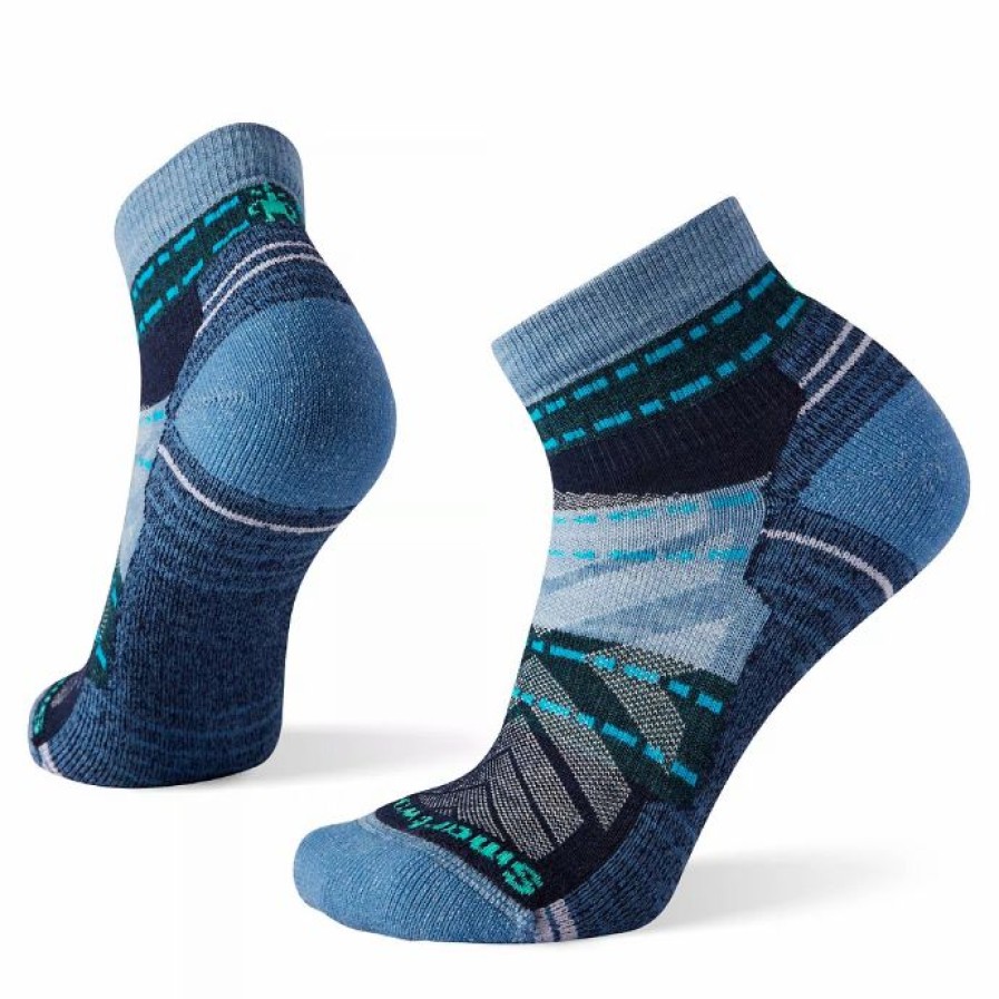 Clothing * | Smartwool Women'S Hike Light Cushion Margarita Ankle Socks Mist Blue Accessories