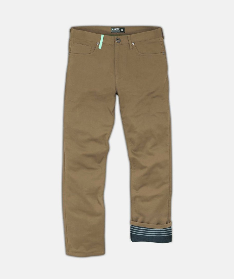 Clothing * | Jetty Mariner Flannel Lined Pant Khaki