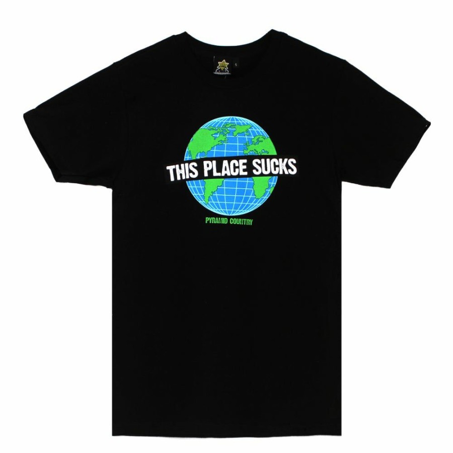 Clothing * | Pyramid Country Men'S This Place Sucks Tee Black