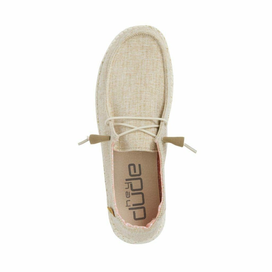 Footwear * | Hey Dude All Footwear Wendy Chambray White Nut