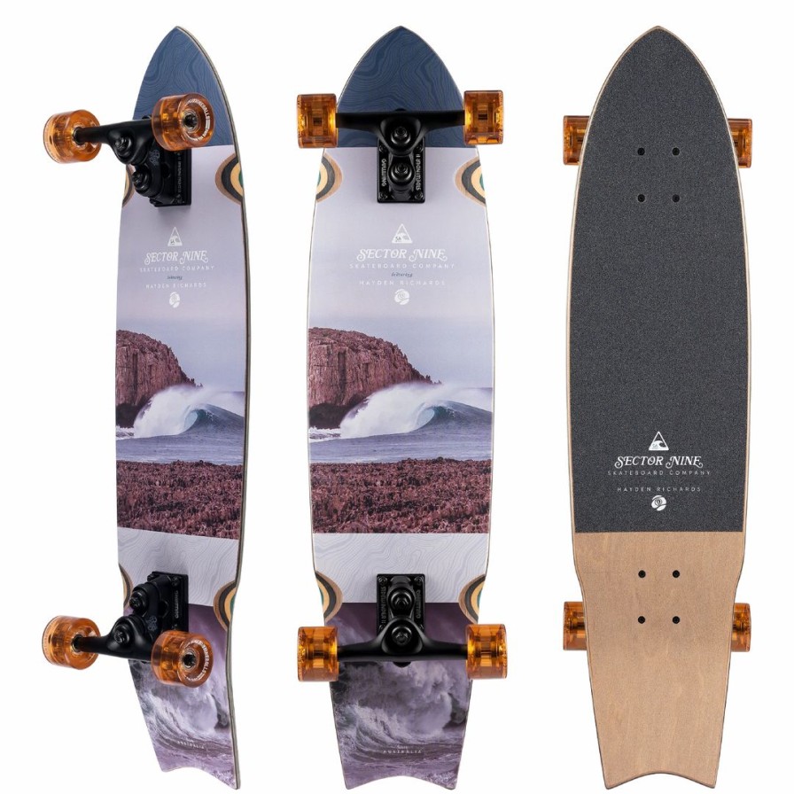 Skateboard * | Sector 9 Unagi Rips Complete Longboard Completes