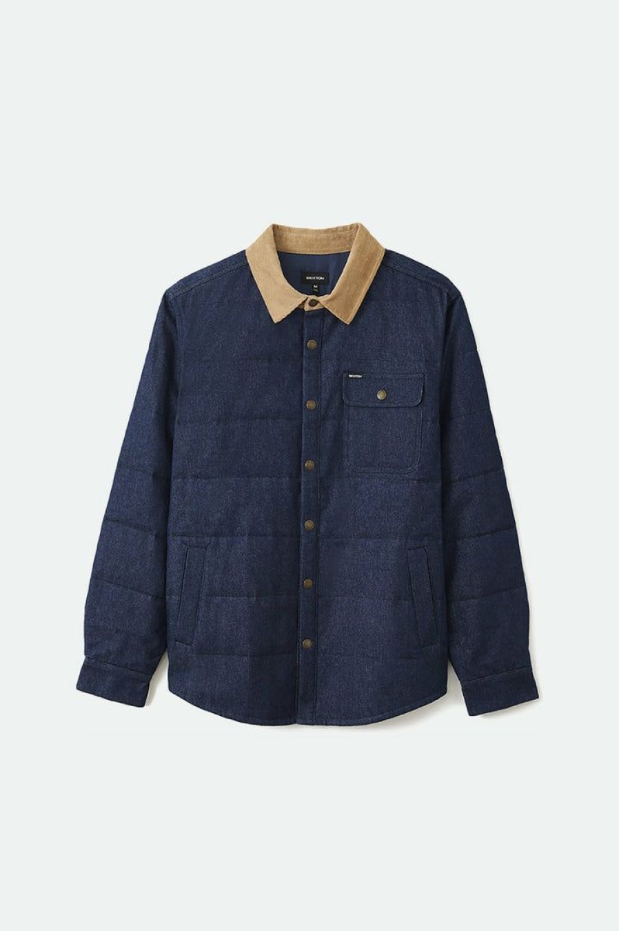 Clothing * | Brixton Men'S Cass Jacket Rinsed Denim