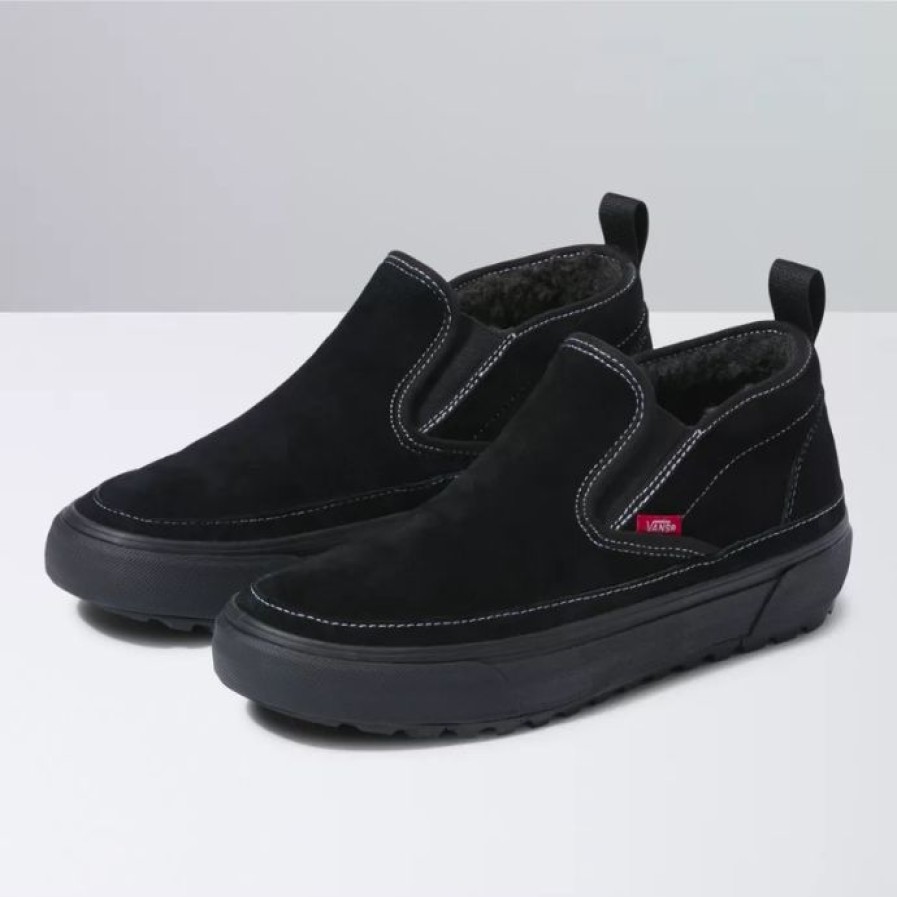 Footwear * | Vans Mid Slip Mte-1 Black & Black Suede All Footwear