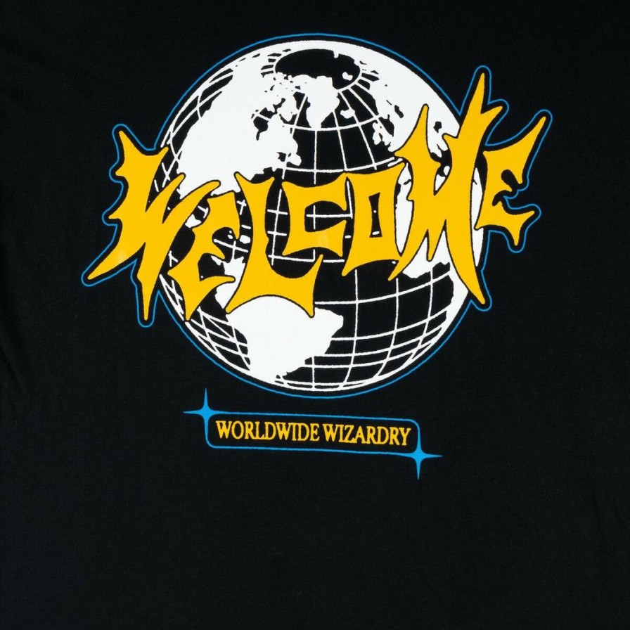 Clothing * | Welcome Mister Worldwide Garment Dyed Tee Black