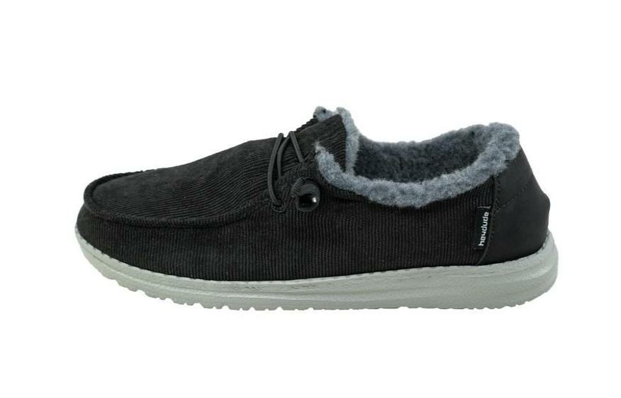 Footwear * | Hey Dude All Footwear Wendy Corduroy Black