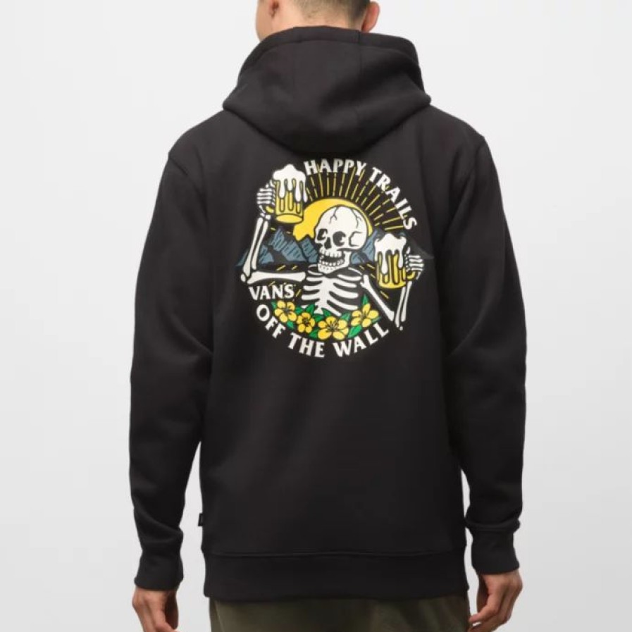 Clothing * | Vans Happy Trails Pullover Hoodie Black