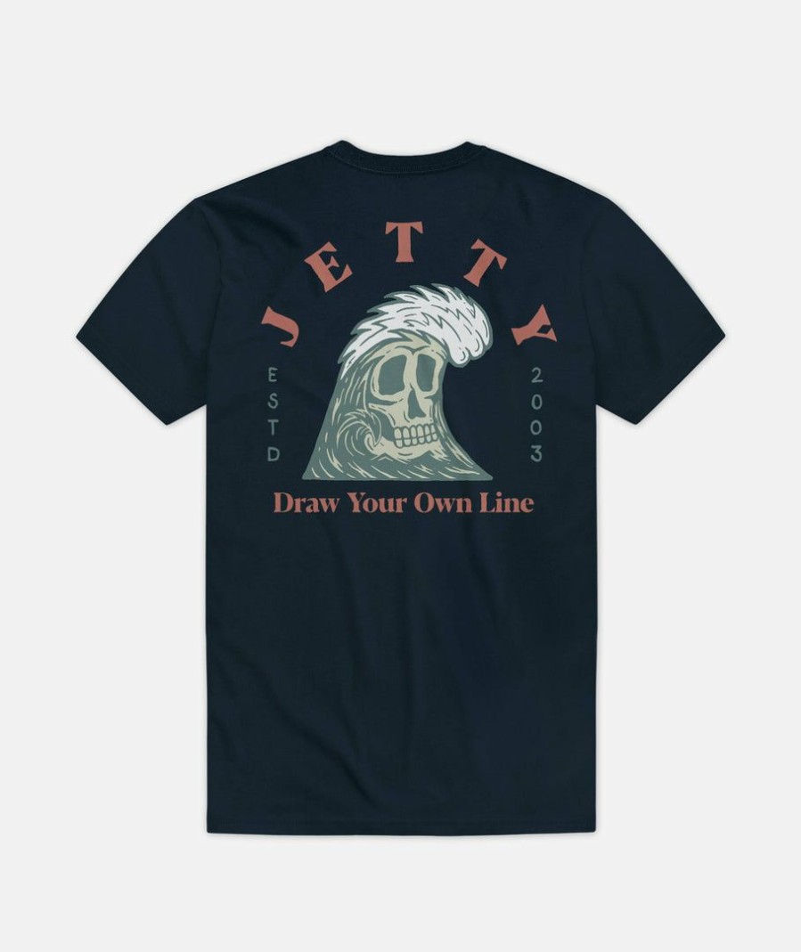 Clothing * | Jetty Grim Ripper Tee Navy Men'S