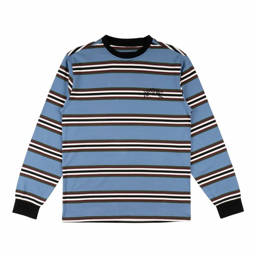 Clothing * | Welcome Thelema Stripe Long Sleeve Knit Moonlight Men'S