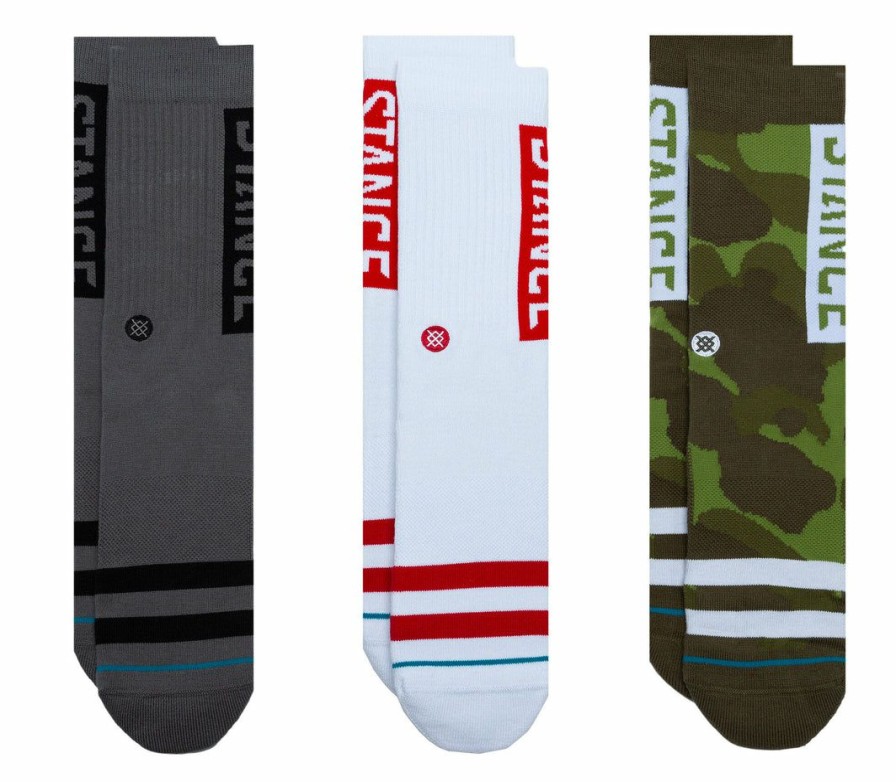 Clothing * | Accessories Stance Og 3 Pack Crew Socks