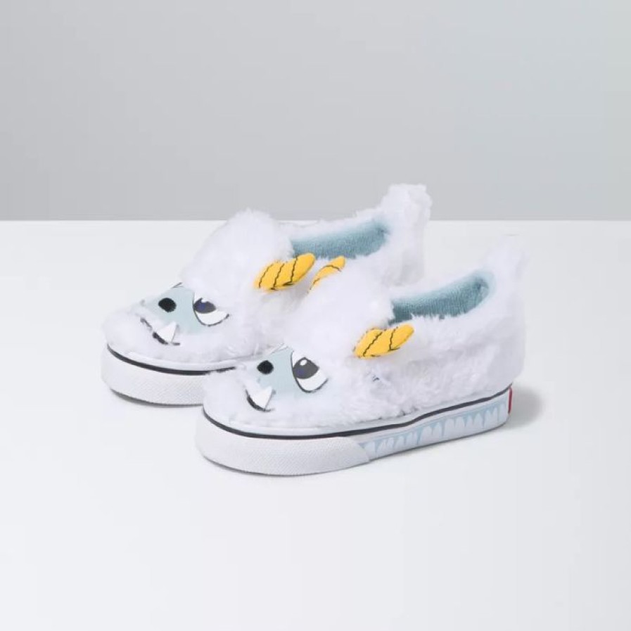 Footwear * | Vans Toddler Yeti Slip On V Black & True White All Footwear