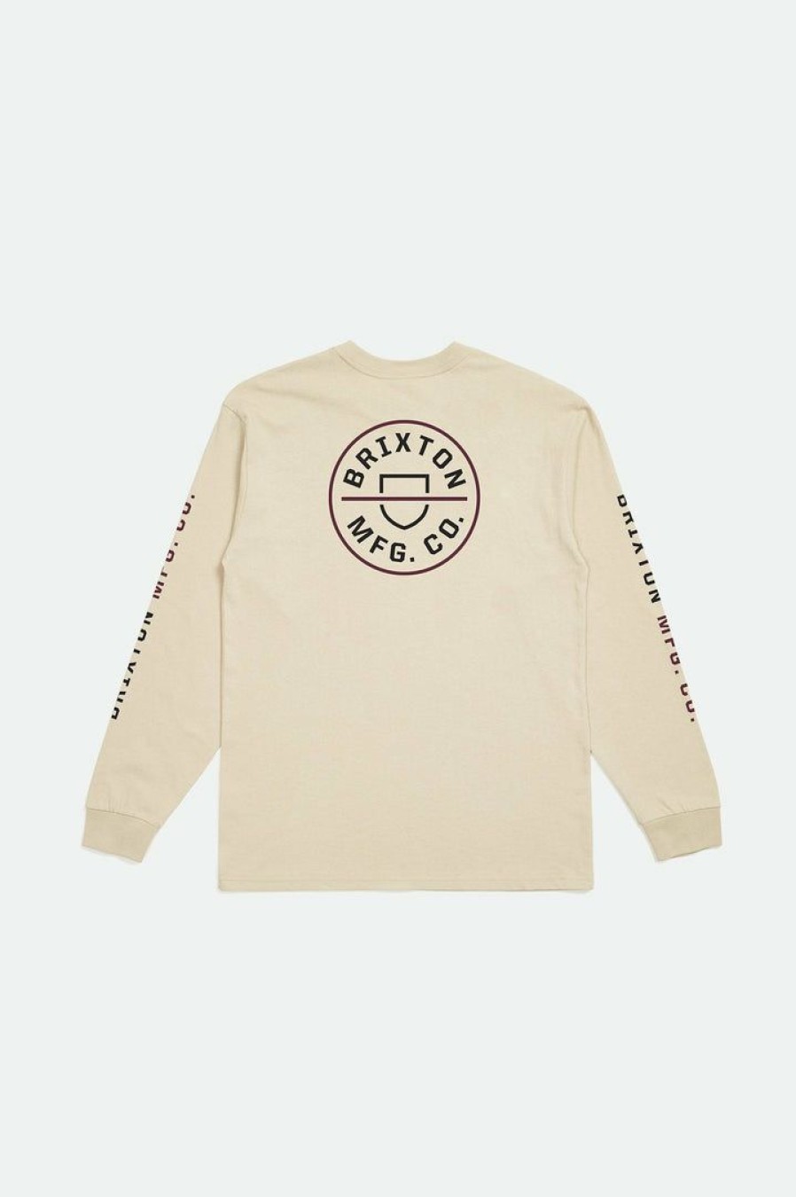 Clothing * | Brixton Crest Ii L/S Standard Tee