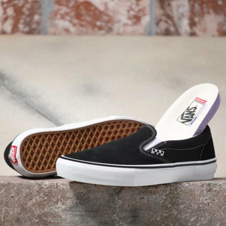 Footwear * | Vans Skate Slip On Black & White