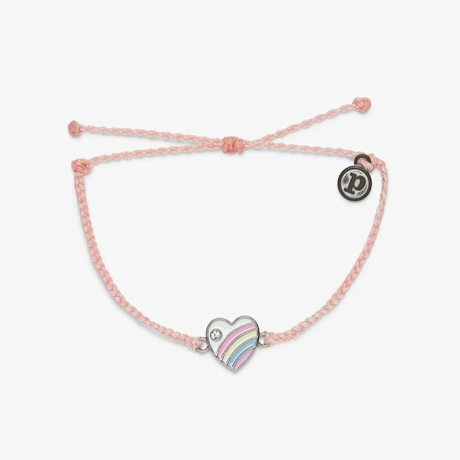 Clothing * | Pura Vida Accessories Pastel Vintage Heart Charm Bracelet