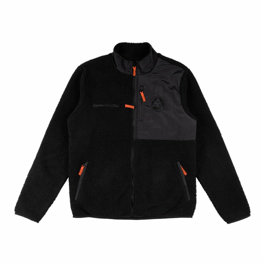 Clothing * | Welcome Vertex Full-Zip Sherpa Fleece Black Men'S