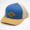 Clothing * | Eos Surf Shop Leather Patch Snapback Dark Blue Eos Branded