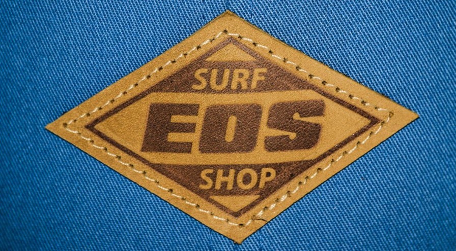 Clothing * | Eos Surf Shop Leather Patch Snapback Dark Blue Eos Branded