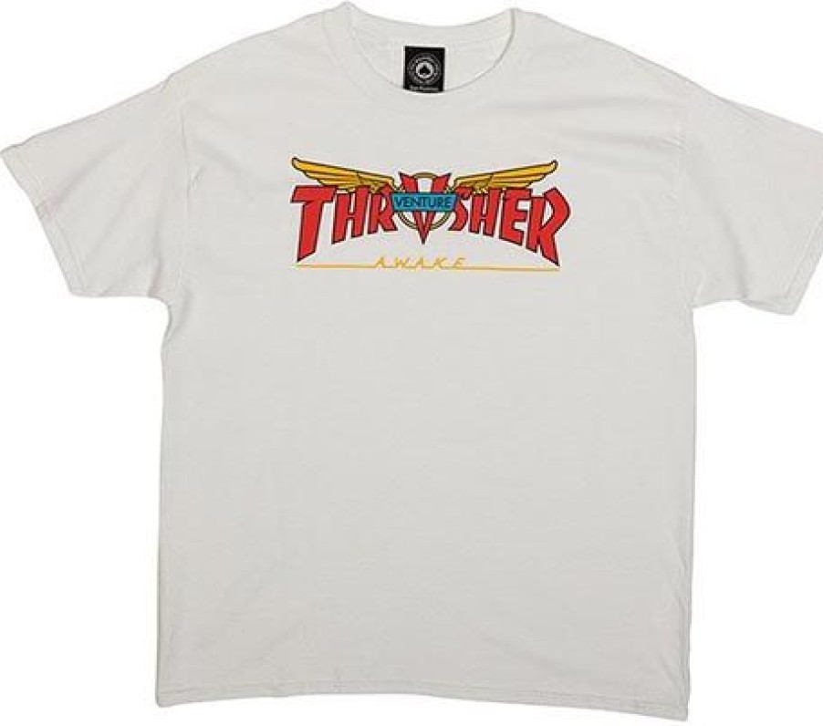 Clothing * | Venture X Thrasher Colab Tee White