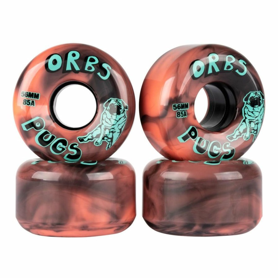 Skateboard * | Wheels Orbs Pugs 56Mm/85A Coral/Black