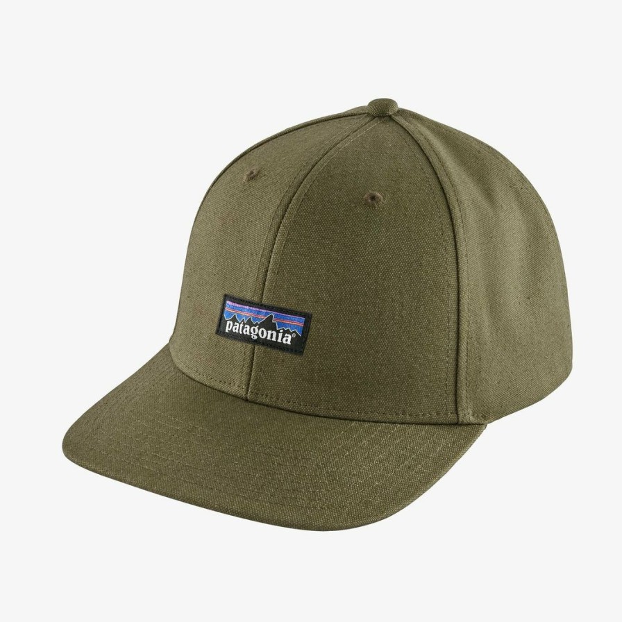 Clothing * | Patagonia Tin Shed Cap P-6 Logo: Fatigue Green