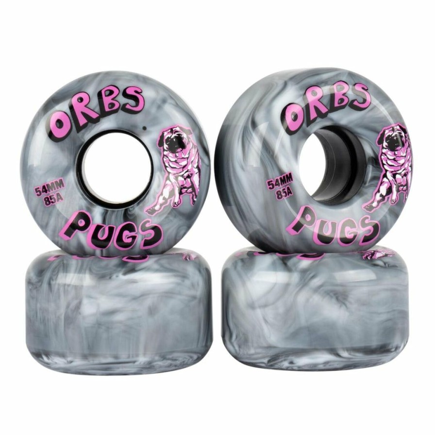 Skateboard * | Orbs Pugs 54Mm/85A Black/White